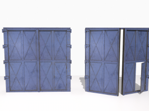 industrial metal gate 4 3D मॉडल