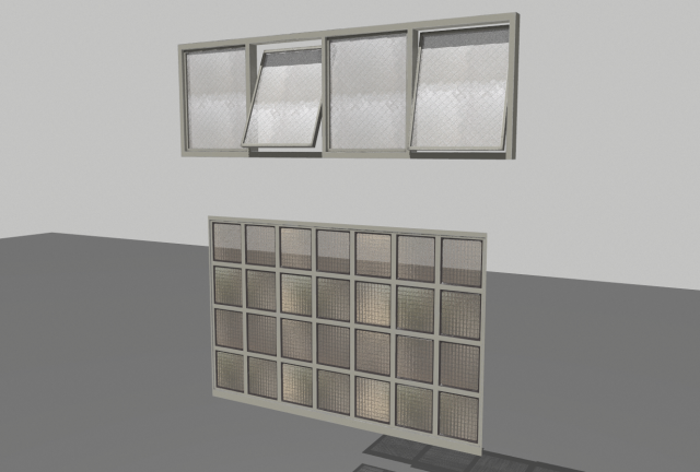 factory windows pack 3 Model 3D .c4d .max .obj .3ds .fbx .stl .blend 