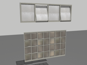 factory windows pack 3 Model 3D