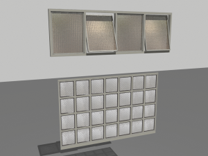 factory windows pack 3 Model 3D