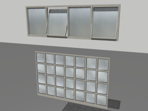 factory windows pack 3 Model 3D