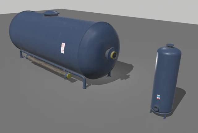 industrial tank 1 3D Model .c4d .max .obj .3ds .fbx .stl .blend 