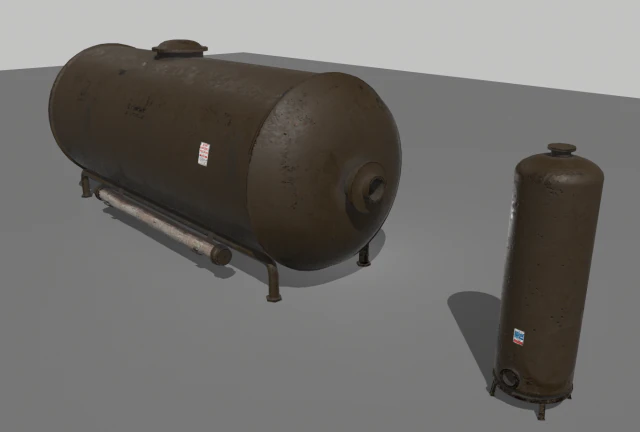 industrial tank 2 3D Model .c4d .max .obj .3ds .fbx .stl .blend