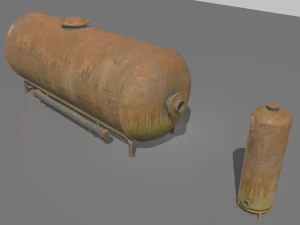 paslı ve eski end&uuml;striyel tank 3D Model