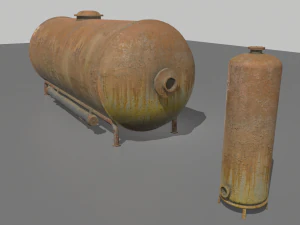 rusty and old industrial tank 3D Model