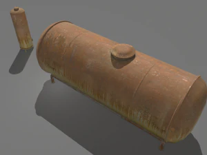 rusty and old industrial tank 3D Model