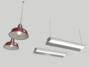 luces industriales 2 Modelo 3D