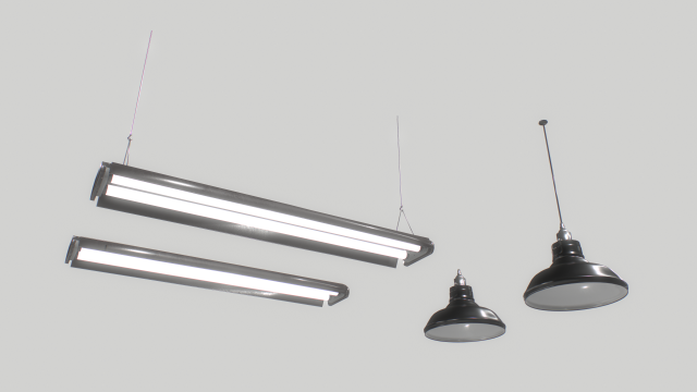 industrial lights 3 3D Модель .c4d .max .obj .3ds .fbx .stl .blend
