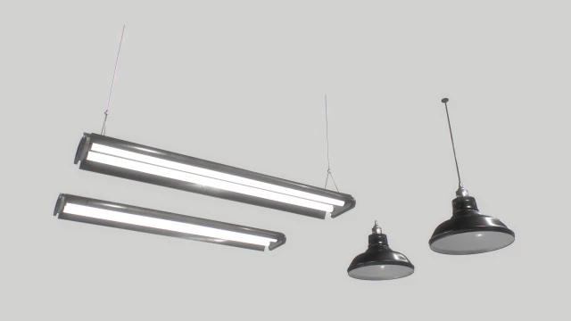 industrial lights 3 3D Model .c4d .max .obj .3ds .fbx .stl .blend