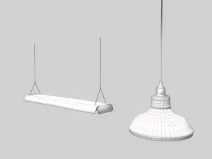 industrial lights 3 3D Model
