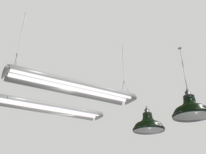 industrial lights 3 3D Модель