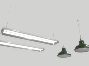 industrial lights 3 3D Model