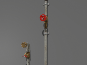 metal water pipes 3D 模型