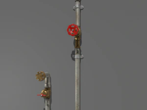 metal water pipes 3D Model