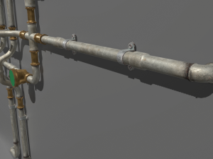 metal water pipes 3D 模型