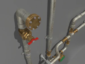metal water pipes 3D Model