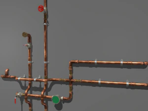 bakır su boruları 3D Model