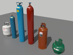 industrial gas cylinders pack 1 Modelo 3D