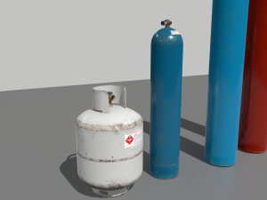 industrial gas cylinders pack 1 Modelo 3D