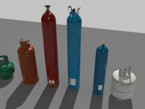 industrial gas cylinders pack 1 Modelo 3D