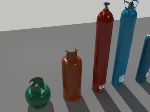 industrial gas cylinders pack 1 Modelo 3D