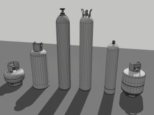 industrial gas cylinders pack 1 Modelo 3D