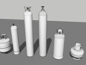 industrial gas cylinders pack 1 Modelo 3D