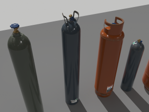 industrial gas cylinders pack 2 3D Модель
