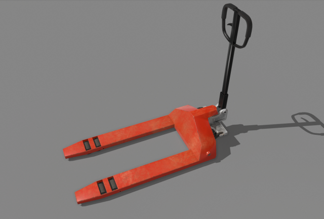 industrial pallet truck trolley 1 Model 3D .c4d .max .obj .3ds .fbx .stl .blend 