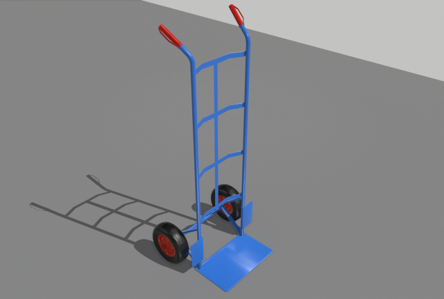 industrial hand trolley 1 3D 모델 .c4d .max .obj .3ds .fbx .stl .blend 