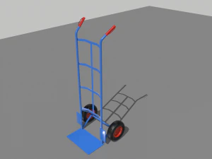 industrial hand trolley 1 3D Model