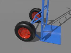 industrial hand trolley 1 3D Model