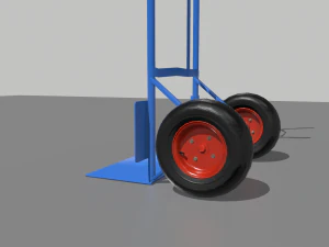 industrial hand trolley 1 3D Model