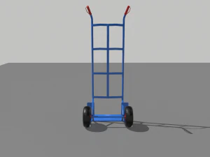 industrial hand trolley 1 3D Model