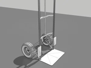 industrial hand trolley 1 3D Model