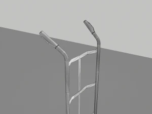 industrial hand trolley 1 3D Model