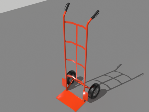 industrial hand trolley 2 3D 模型