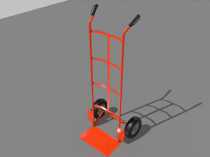 industrial hand trolley 2 3D Model