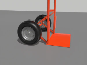 industrial hand trolley 2 3D Model