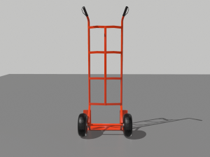 industrial hand trolley 2 3D 模型