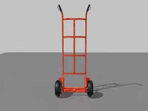industrial hand trolley 2 3D Model