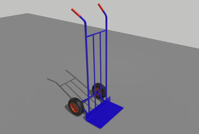 industrial hand trolley 3 3D Model .c4d .max .obj .3ds .fbx .stl .blend 