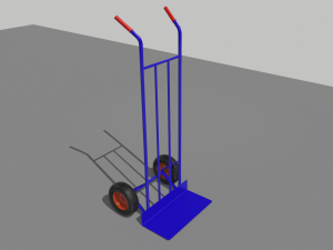 industrial hand trolley 3 3D Models
