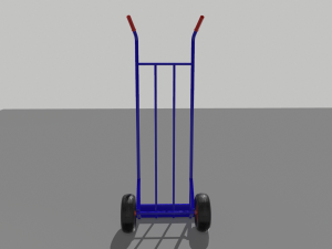 industrial hand trolley 3 3D Model