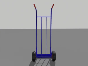 industrial hand trolley 3 3D Model