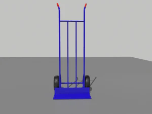 industrial hand trolley 3 3D Model