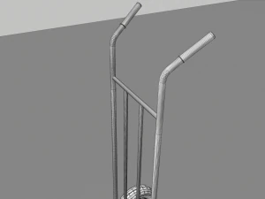 industrial hand trolley 3 3D Model
