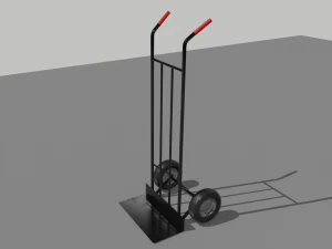 industrial hand trolley 4 3D Model
