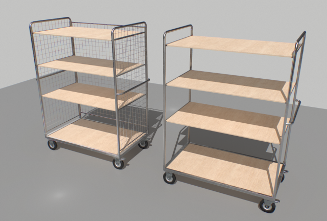 warehouse trolley pack 2 3D मॉडल .c4d .max .obj .3ds .fbx .stl .blend 