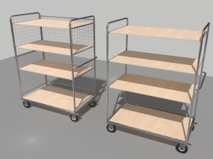 warehouse trolley pack 2 3D Model